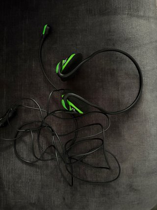 Cascos OSBS con Micrófono Negro y Verde