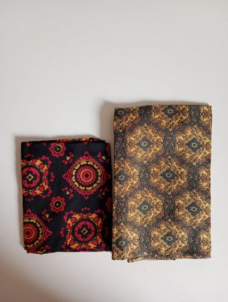 Set de 2 Pañuelos de Bolsillo Vintage.