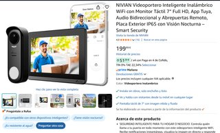 Videoportero NIVIAN Inalámbrico WiFi 7