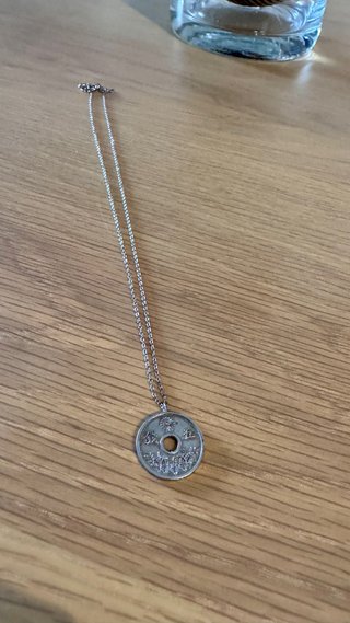 Collar COBALTO con Colgante Moneda