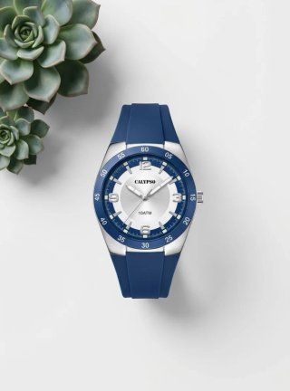 Reloj Calypso Azul y Plateado