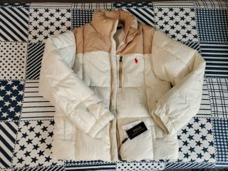 Abrigo Ralph Lauren Blanco y Beige