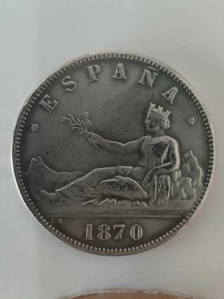 Moneda de 5 Pesetas de 1870