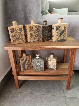 Colección de 7 Botellas Decorativas