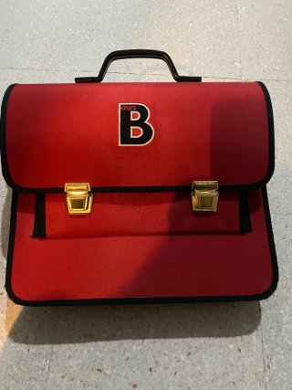 Cartera Mochila Escolar Vintage Roja