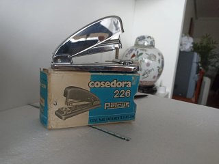 Antigua Petrus 226 Grapadora cosedora plata
