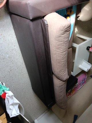 Sofá cama marrón