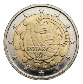 Moneda 2€ Conmemorativa Portugal 2026 Rotary