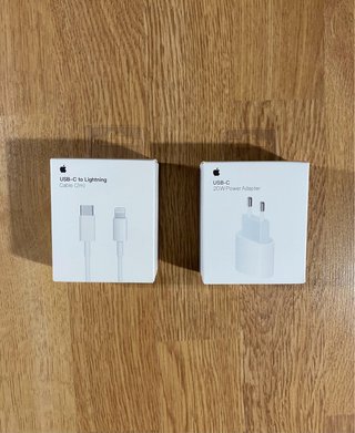 Cargador 20W + Cable iPhone original de Apple