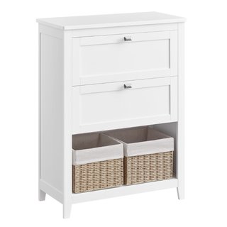 Armario de baño y aparador de MDF, 2 cestas, balda