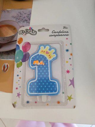 Candelina Compleanno Numero 1 Blu