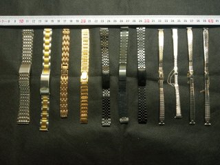 Lote de 11 correas de acero para reloj