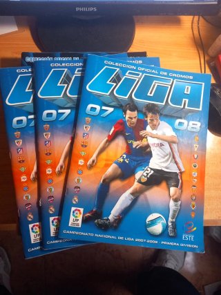 3 Álbumes de Cromos Liga 2007-08 Colecciones Este