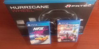 Volante FR-TEC Hurricane MKII PS4/PS3 + 2 Juegos