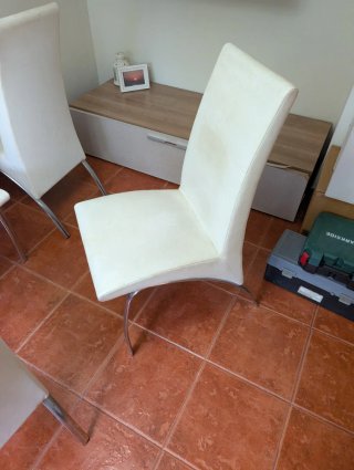 Set de 6 Sillas de Comedor Blancas