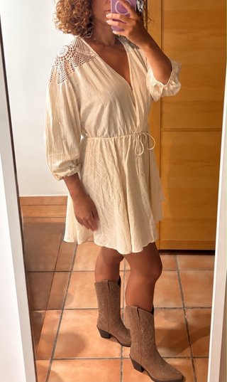 Vestido de crochet Zara