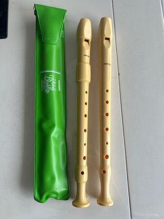 2 Flautas Hohner Melody Blockflöte y una funda