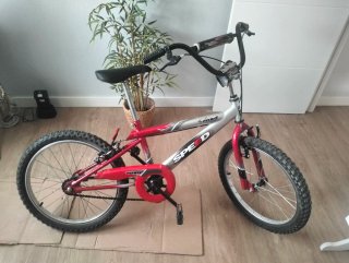 Bicicleta Infantil Speed Roja y Plateada