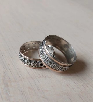 2 Anillos de Plata y Marquesitas