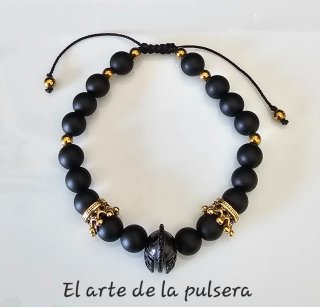 Pulsera de cuentas con casco espartano