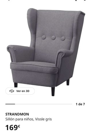 Poltrona Relax Infantile STRANDMON Grigia