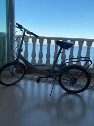 Bicicleta pieghevole grigia