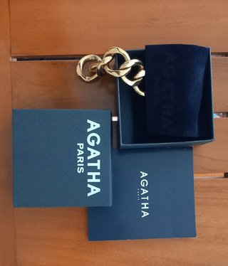 Pulsera Agatha Paris para mujer, chapada en oro