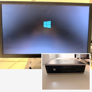 Pack PC HP Ultra-Slim i5 8GB SSD + monitor 21,5"