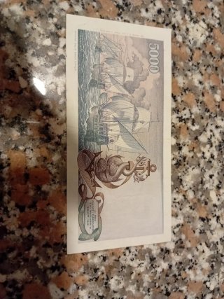 Banconota 5000 Lire Cristoforo Colombo