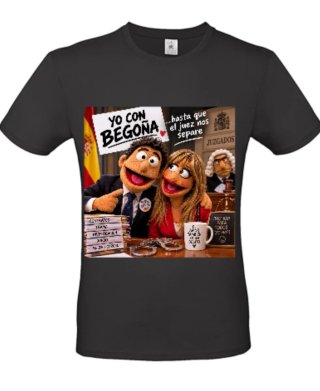 Camiseta negra con estampado Begoña Gomez