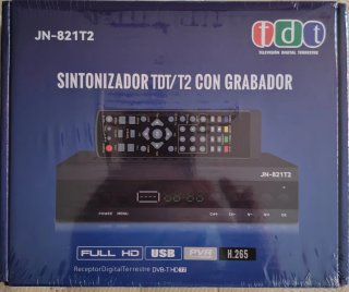Sintonizador TDT/T2 HD con Grabador JN-821T2