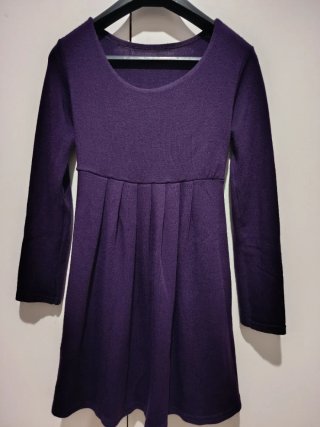 Jersey largo tipo vestido morado