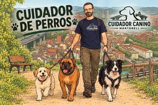 Cuidador canino atención cariñosa y responsable