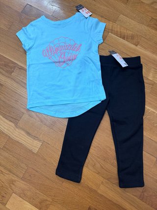 Nuevo! Conjunto Bebé Camiseta y Leggings 2-3 Años