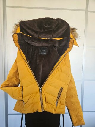Abrigo Plumífero Zara Amarillo Talla M