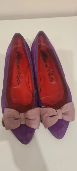 Bailarinas Niñas al Salón moradas con lazo