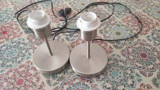 2 lámparas de sobremesa encendido táctil plateadas