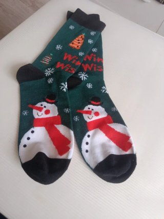 Calcetines de Navidad con Muñeco de Nieve