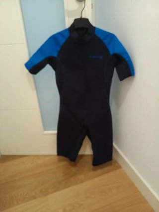Traje de Neopreno Infantil Azul y Negro 14 años
