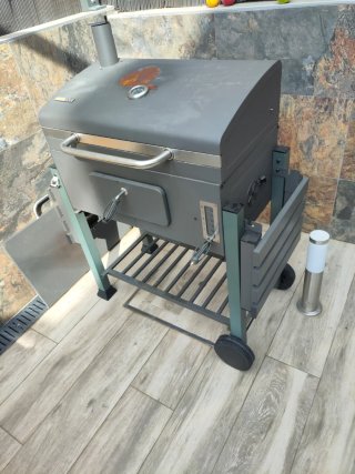 Barbacoa de Jardín Metálica Gris