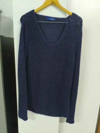 Jersey de punto azul Zara Man