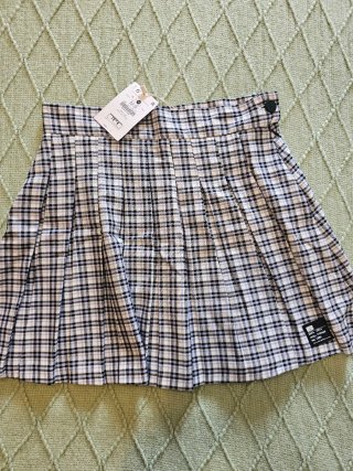 Falda Plisada de Cuadros Talla M