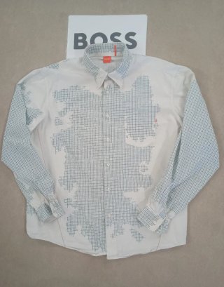 Camicia Hugo Boss bianca e azzurra XXL