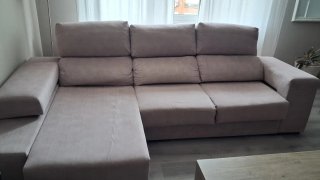 Sofá Chaise Longue color topo