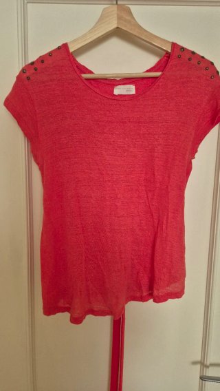 Camiseta Roja Zara Talla S