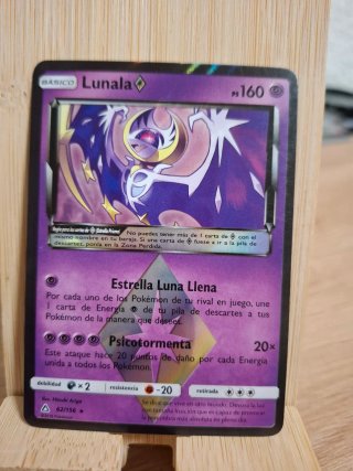 Carta Pokémon Lunala Prisma estelar Estrella Prism
