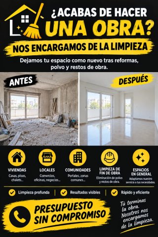Limpieza después de obra