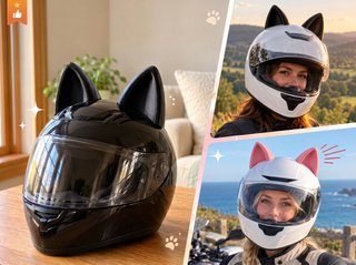 Orejas de Gato para Casco de Moto (Varios Colores)