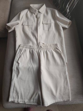 Conjunto de Camisa y Pantalón Corto Blanco