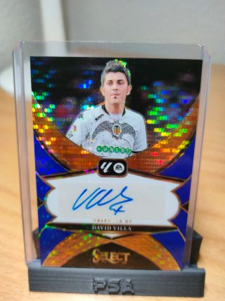 Carta Autografiada David Villa Select Blue